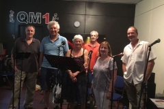 Rehearsing new songs at QM Studios in Horsham