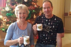 Viv and Michael found these collectable beverage mugs under the tree