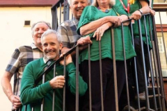 Outside our accommodation in Edinburgh