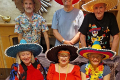 Sombrero'd up for a Mexican-themed party at Reigate Manor